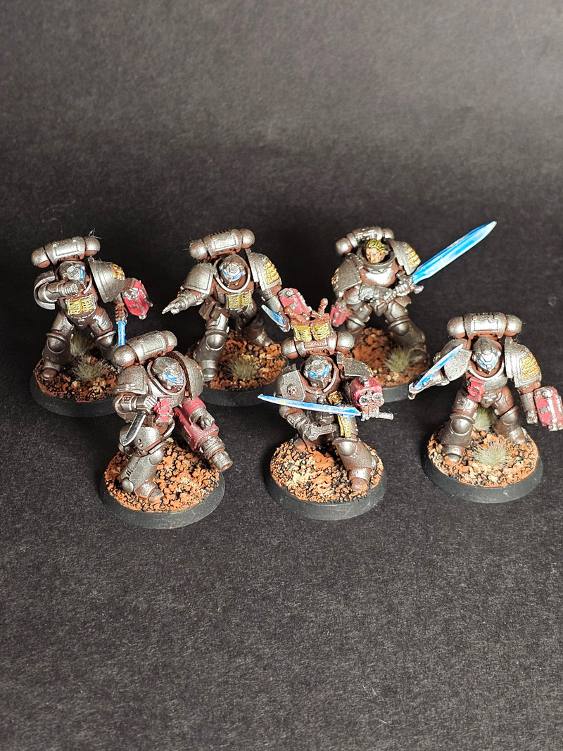 Six built and assembled Converted Primaris Strike Marines.

Painted and Based.
