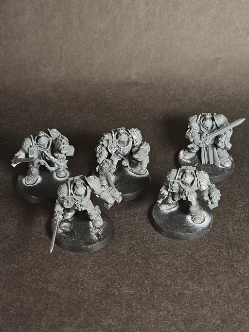 Built and assembled Grey Knights Brotherhood Terminator Squad. (1)