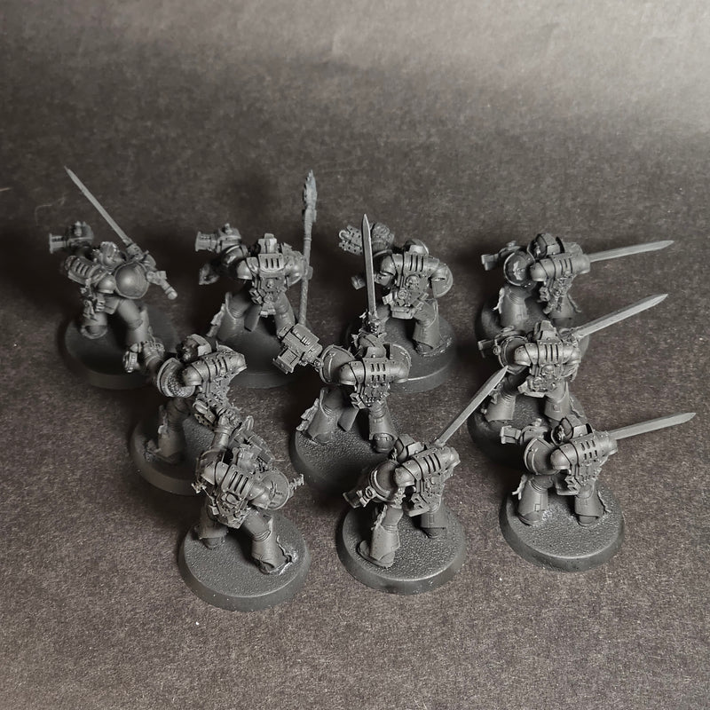 Built and primed Grey Knights Strike Squad.