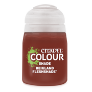 Manufacturer: Games Workshop
Warhammer Colour Shade Paints: Reikland Fleshshade (18ml)
Citadel Shades are specially formulated to flow over other paints and into the recesses on your miniatures, defining details and accentuating recesses. Once applied, they dry to provide very effective shading for your models.
All Citadel paints are non-toxic, water-based acrylic that are designed for use on plastic, metal, and resin Citadel miniatures.
Due to distribution restrictions we are only able to ship this product