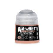 A small plastic pot of Warhammer Tone Pro paint with a numbered 1-5 chart on the label.