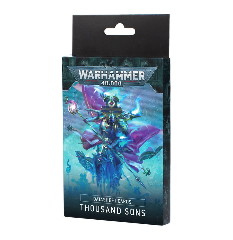 The Warhammer 40k: Thousand Sons - Datasheet Cards set includes all datasheet and army rule cards for Thousand Sons in Warhammer 40,000.