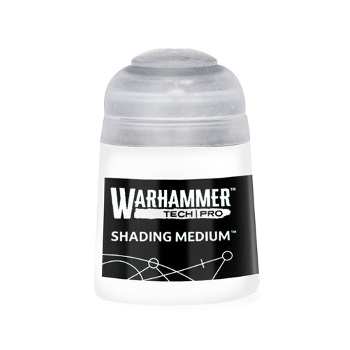 Small plastic bottle of Warhammer Tone Pro shading medium with a white base and a translucent cap.