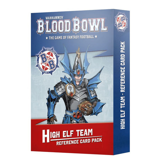 Warhammer Blood Bowl High Elf Team reference card pack on a white background