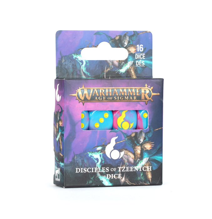 Warhammer Age of Sigmar dice set packaging with dice visible