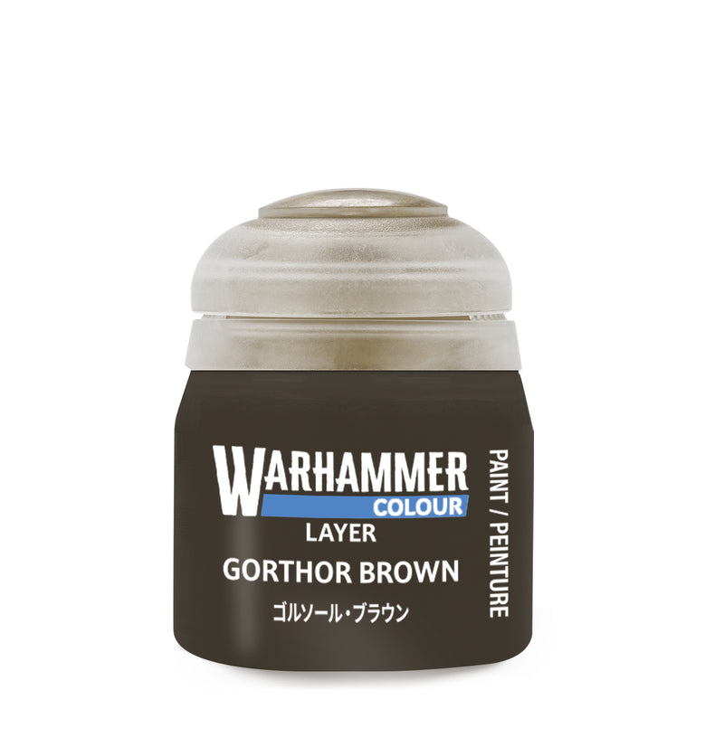 Warhammer Colour Layer Paints: Gorthor Brown (12ml)
