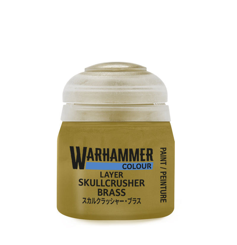 Warhammer Colour Layer Paints: Skullcrusher Brass (12ml)