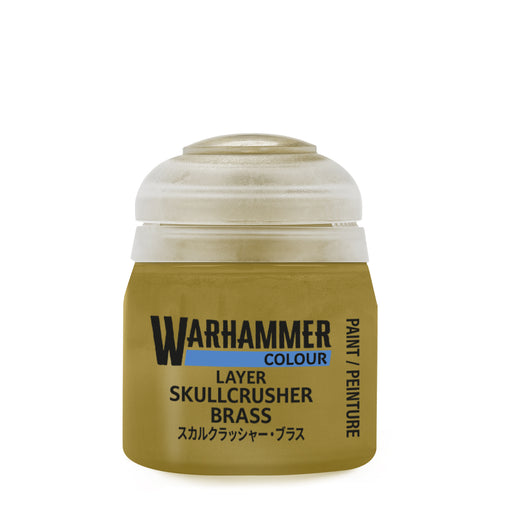 Warhammer Colour Layer Paints: Skullcrusher Brass (12ml)