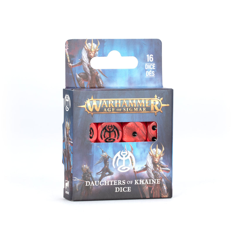 Box of Warhammer Age of Sigmar Daughters of Khaine dice 