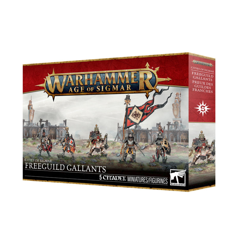 Warhammer Age of Sigmar game box with miniatures on a white background