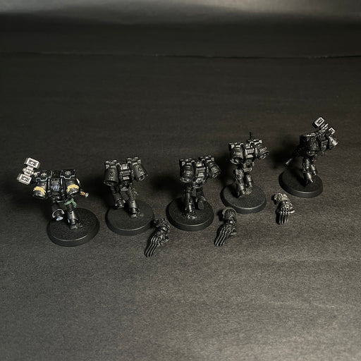 Back of Primed and Partially painted Vanguard Veteran Squad.

