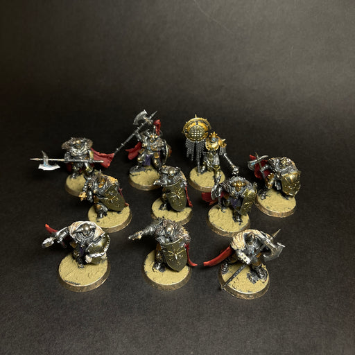 Assembled, Painted, and Based Chaos Warriors.