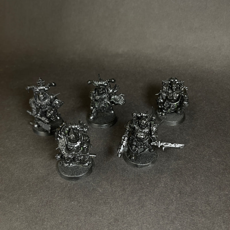Description:

Primed Death Guard Plague Marines.

5 figures total.

Listing 1.