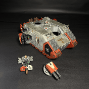 Built and Painted Space Marines Land Raider Crusader.