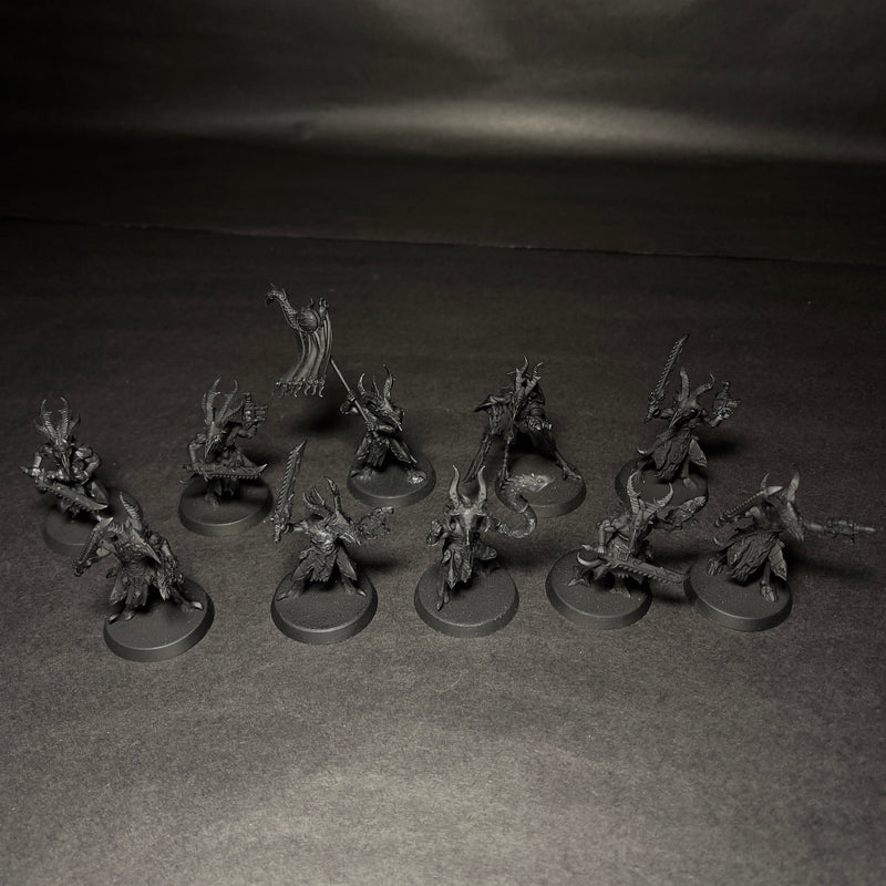 Built and Primed Thousand Sons Tzaangors.