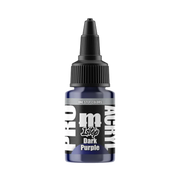 A 22ml bottle of Monument Hobbies: Pro Acryl Paint - 1-Step in Dark Purple, featuring a black cap and a white label with the product name and color. This vibrant paint is perfect for easy miniature painting.