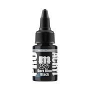 A small black bottle of Monument Hobbies Pro Acryl Paint 1-Step (22ml) labeled Dark Blue Black with twist cap on a plain background.