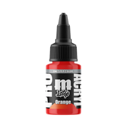 A 22ml Monument Hobbies Pro Acryl Paint - 1-Step in Orange, labeled One Step Color and Orange, with black twist nozzle cap.