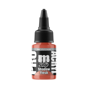 A 22ml Monument Hobbies Pro Acryl Paint - 1-Step bottle labeled Shadow Flesh with a black cap and salmon-pink label, ideal for vibrant miniature painting colors.