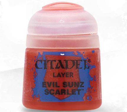 Warhammer Colour Layer Paints: Evil Sunz Scarlet (12ml)
