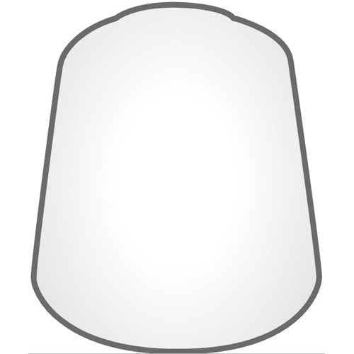 Plain white conical lampshade illustration with a gray outline on a white background—perfect as a reference for painting techniques using Citadel Scenery & Technical Paints: Contrast Medium (24ml).
