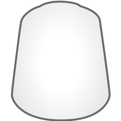Simple illustration of a plain, white lampshade with a slightly flared, curved shape and dark outline, in a clean miniature style.