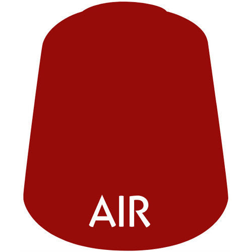 A solid red trapezoid with "AIR" in white at the center-bottom, matching Citadel Air Paints: Mephiston Red (24ml) for airbrush use.