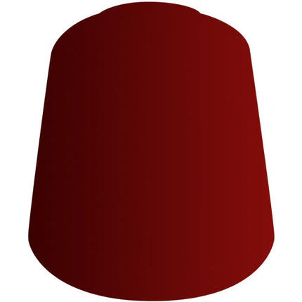 A solid red, brimless, cylindrical fez—perfect for a bold touch using Citadel Contrast Paints: Flesh Tearers Red (18ml) from Games Workshop.