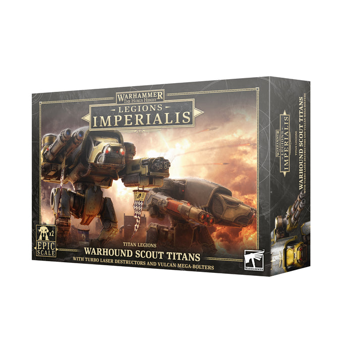 Horus Heresy: Legions Imperialis: Warhound Scout Titans with Turbo Laster Destructors and Vulcan Mega-Boulters