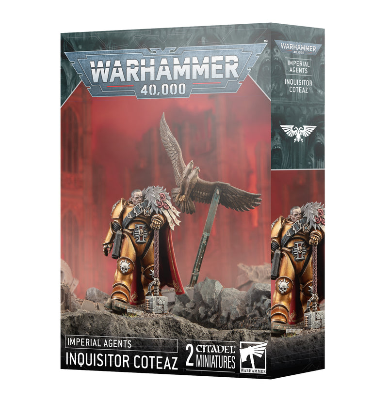 Warhammer 40k: Imperial Agents - Inquisitor Coteaz and Glodovan Eagle box set. Includes 2 unassembled Citadel miniatures.