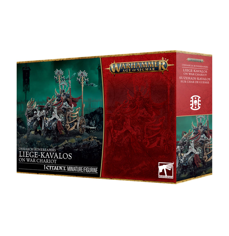 This miniature can alternatively be built as a Kavalos War Chariot.

This kit comprises 63 plastic components and 1x Citadel 120mm by 92mm Oval Base. This miniature requires assembly and is supplied unpainted