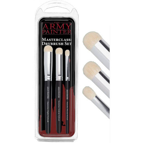 The Army Painter Hobby Brush Starter Set -Miniature Small Paint Brush Set  of 3 Acrylic Paint Brushes-Includes Drybrush, Standard Model Paint Brush 