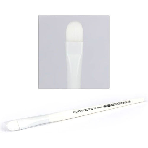The Citadel STC Shade Brush (Large) has synthetic bristles, a rounded tip, and a white handle labeled CITADEL COLOUR with barcode.