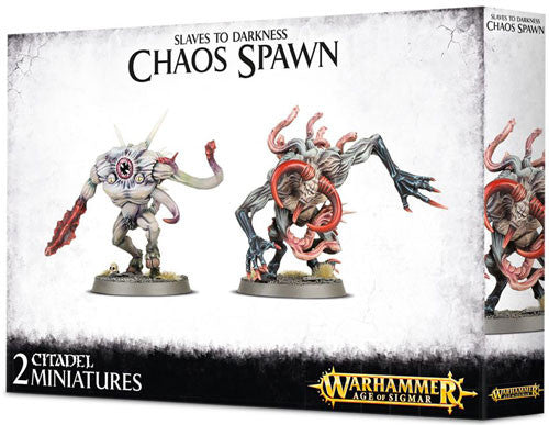 Warhammer Age of Sigmar: Chaos Spawn includes two detailed, multi-limbed monstrous miniatures. Box contains 2 Citadel Miniatures.