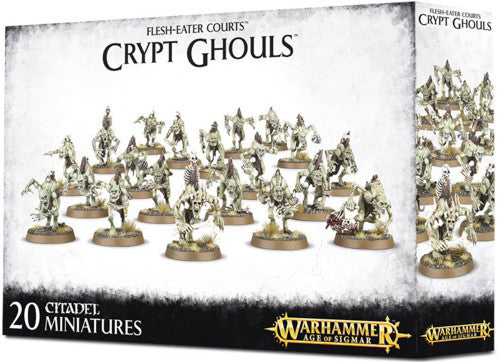 Box of Warhammer Age of Sigmar: Flesh-Eater Courts - Crypt Ghouls by Games Workshop featuring 20 painted miniatures.