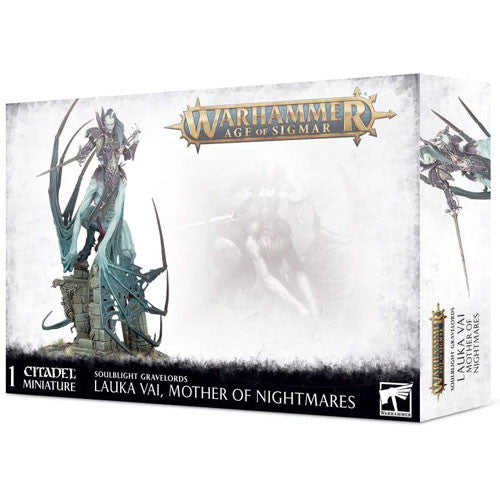 Warhammer Age of Sigmar: Soulblight Gravelords - Lauka Vai, Mother of Nightmares box by Games Workshop featuring striking character artwork on the front.